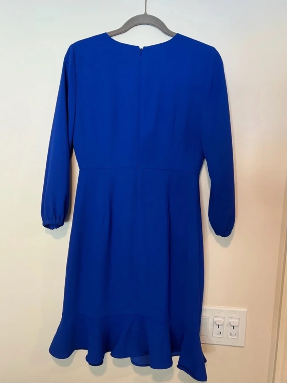 J. Crew Cobalt Blue Long-Sleeve Wrap Dress